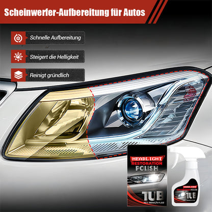 180 ml Professionelles Scheinwerfer-Aufbereitungsset für Autos mit Schwamm