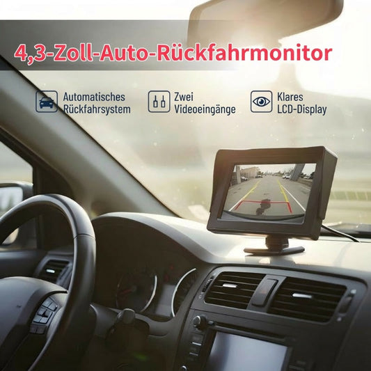 📺✨ 4,3-Zoll Auto-Display TFT-LCD – Doppel Videoeingänge + 9-35V Spannung + Kompakt Design! ✨