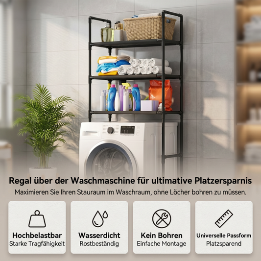 📢📢50 % Rabatt!!🏠✨ Praktisches Aufbewahrungsregal für Bad und Waschküche | Kein Bohren erforderlich 🛠️