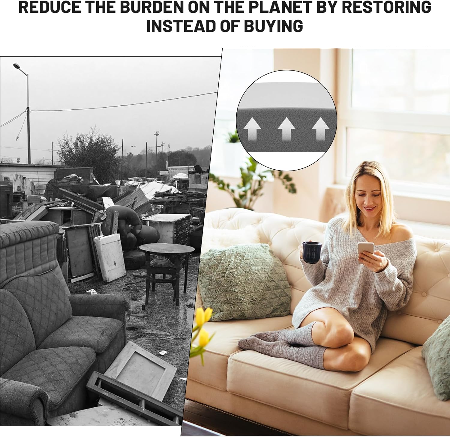 Sofakissen-Unterstützung für durchhängende Sitze