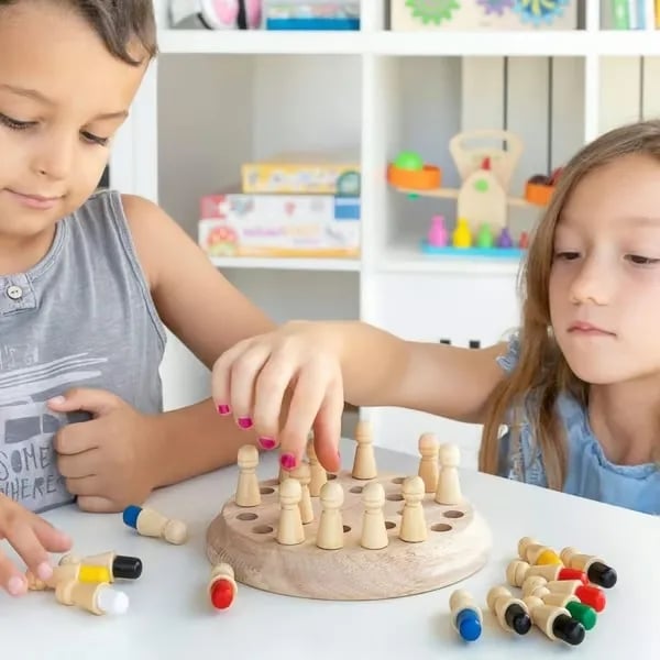Geschenke für Kinder🎁Holzschachspiel Memory Match Stick