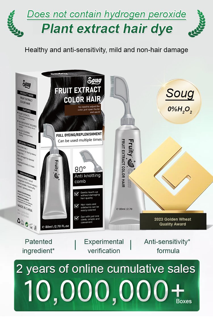 Fruchtessenz-Haarfärbekamm – Sanft färbend und pflegend für glänzendes Haar 💇‍♀️🌟