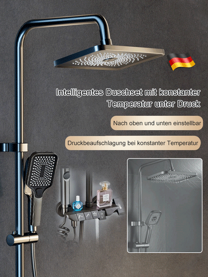 🛍️ 50 % Rabatt – Duschset mit Aufputz-Armatur, wandmontiert & Brauseset, Vollkupfer, Druckverstärkung, Thermostat – für den täglichen Gebrauch 🚿