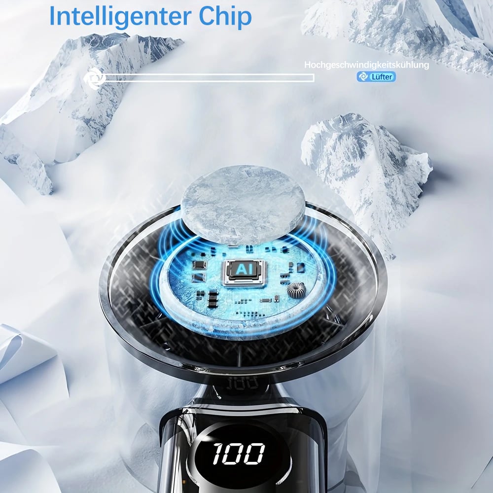 🔥 Letzter Aktionstag! 🔥 Kaltkompressen-Ventilator, transparenter Mini-Ventilator im Mecha-Stil