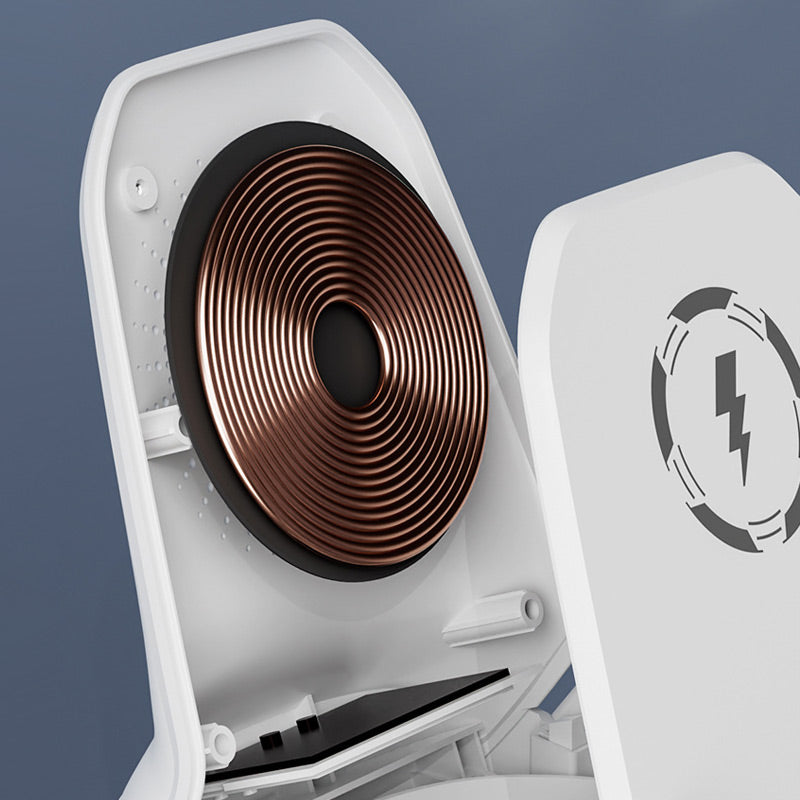 📱 50% RABATT！✨ Multifunktionale Kabellose Halterung mit Schnellladung - 360° Verstellbar mit LCD-Anzeige für Büro & Reise 🚗💻