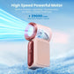 🌀Nur 14.98€ diesen Sommer!!!💨Mini-Handventilator mit LED-Anzeige –👍5-stufiger Turbo-Ventilator im Taschenformat.✨Über USB aufladbar, schnelle Kühlung für Reisen und beim Schminken. Das perfekte Geschenk.  Tragbare Kühlung