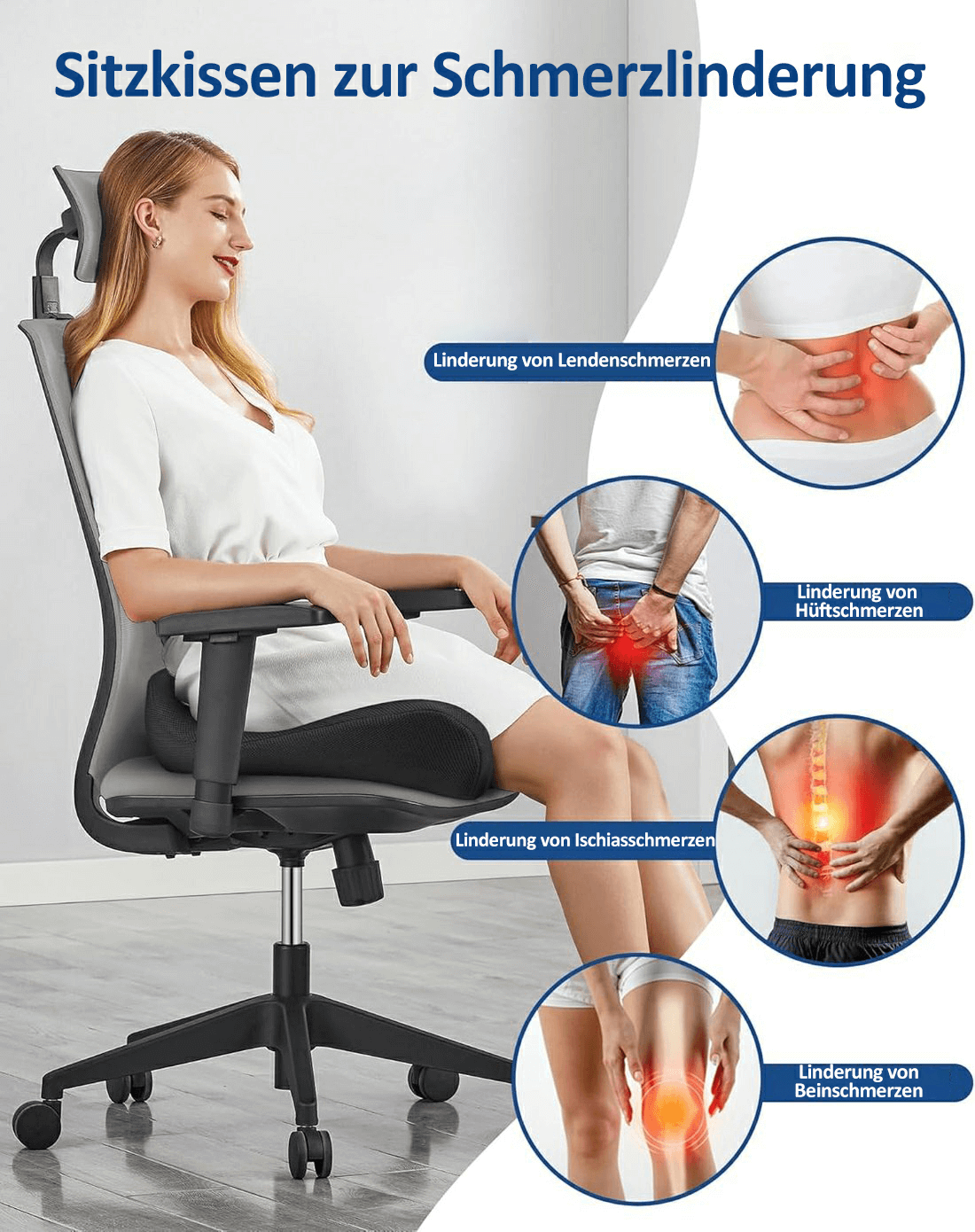 ✨✨Ergonomisches Sitzkissen aus Memory-Schaumstoff