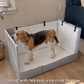 🐾 Hundetoilette mit 3 Spritzschutzwänden ✨ Schützt Boden und Wände, zusammenklappbar und platzsparend