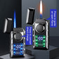 🔥2025 Neue Produktauflistung - Multifunktionales Doppelflammen-Feuerzeug mit farbigen Lichtern