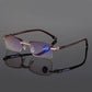 Rahmenlose, ultraleichte Lesebrille mit Diamantschliff