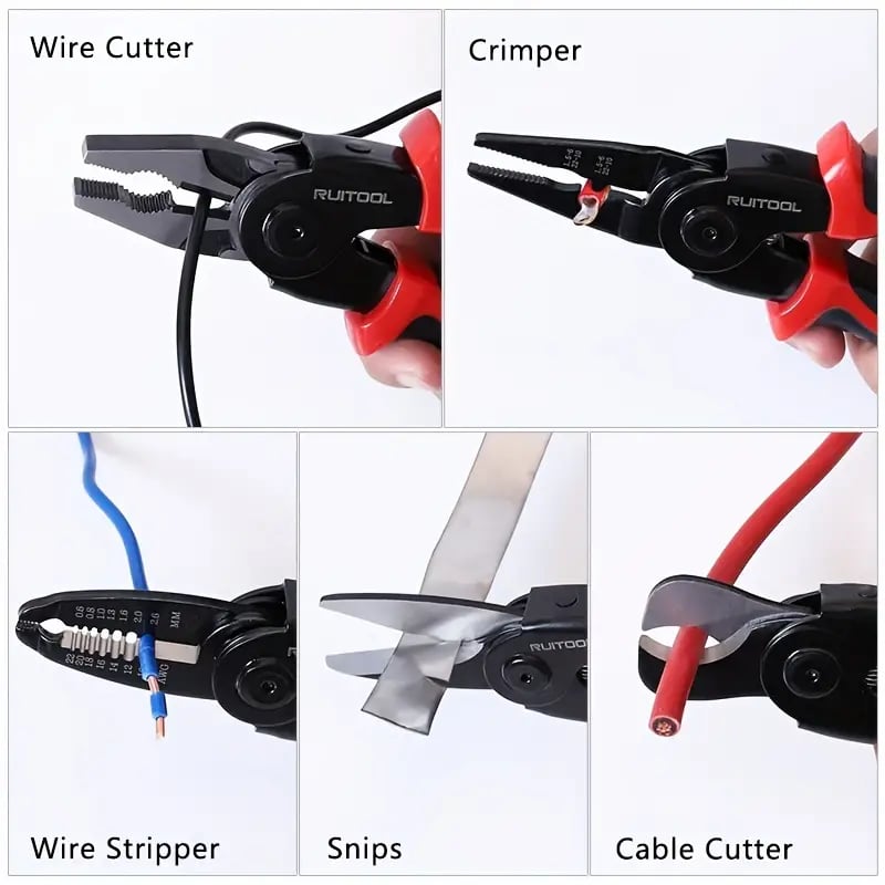 5-in-1-Zangenset, Mehrzweckzange mit austauschbarem Kopf