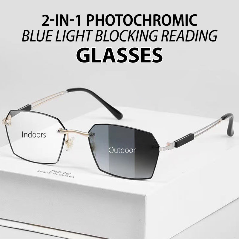 2-in-1-photochrome Lesebrille mit Blaulichtfilter – perlolab