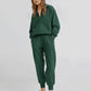Damen 2-teilige Sweatshirts SetLangarm Half Zip Pullover Sweatshirt