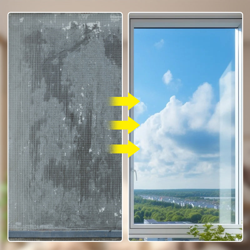 Mehrzweck-Fensterreiniger für den Haushalt mit Stiel und Schwamm