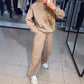 👗2-teiliges lässiges Sweatshirt mit Rundhalsausschnitt und Jogginghose