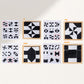 Kreatives Lernpuzzleset für Kinder in Schwarz und Weiß