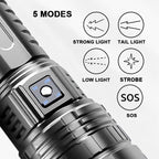 🔥 Heißer Verkauf 🔥 Multifunktionale weiße Laser Teleskop Zoom Tactical Taschenlampe