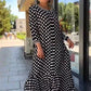 👗Schickes, elegantes Polka Dot-Kleid mit langen Ärmeln für Damen