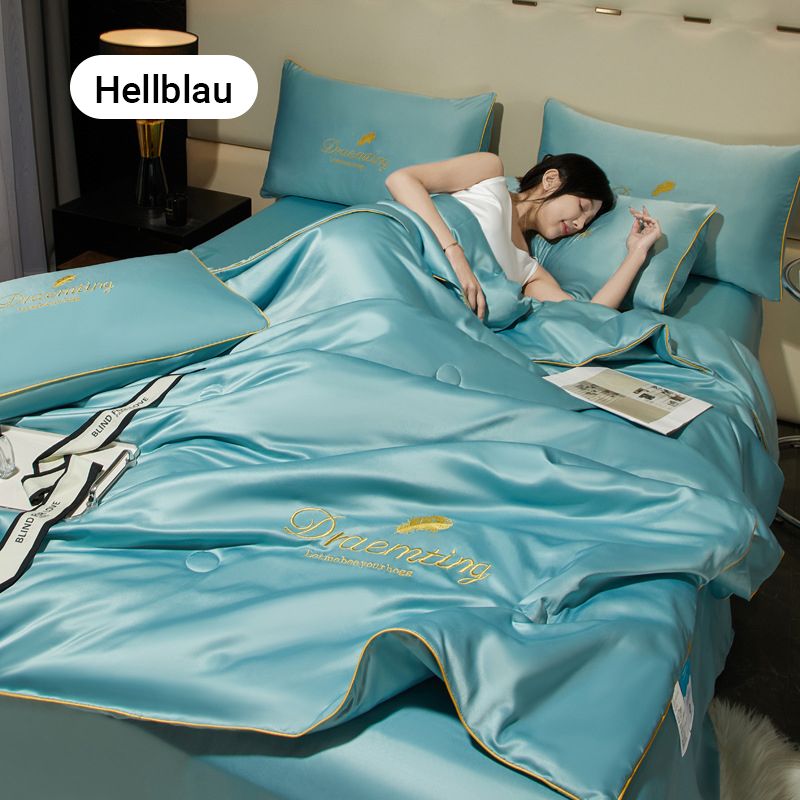 ✨2025 Neue Upgrades✨ Waschbare, kühlende 4-teilige Bettwäsche🌸