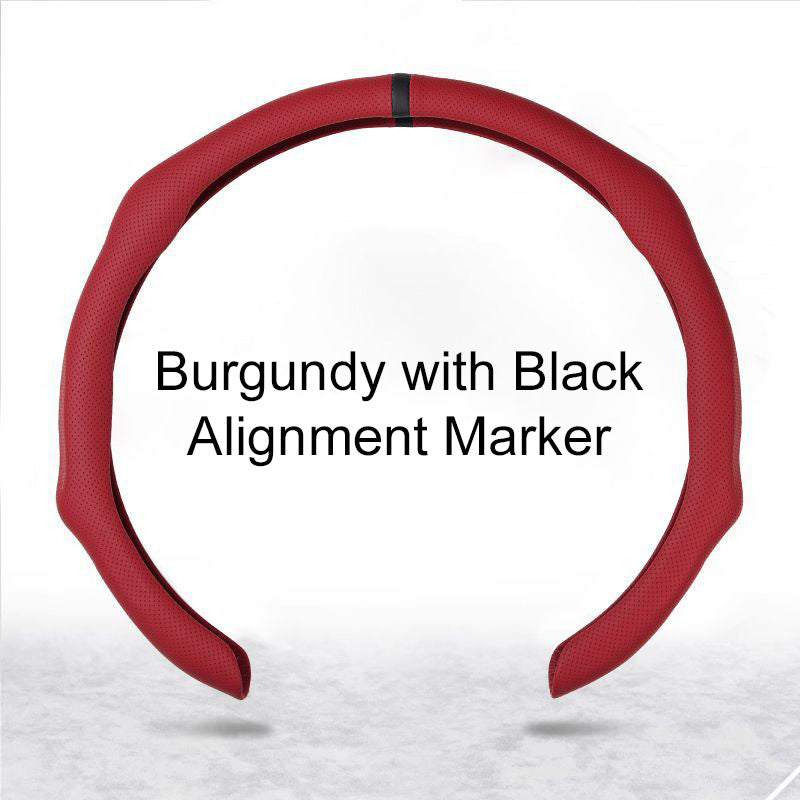 Atmungsaktive, rutschfeste, ultradünne Lenkradabdeckung🚗