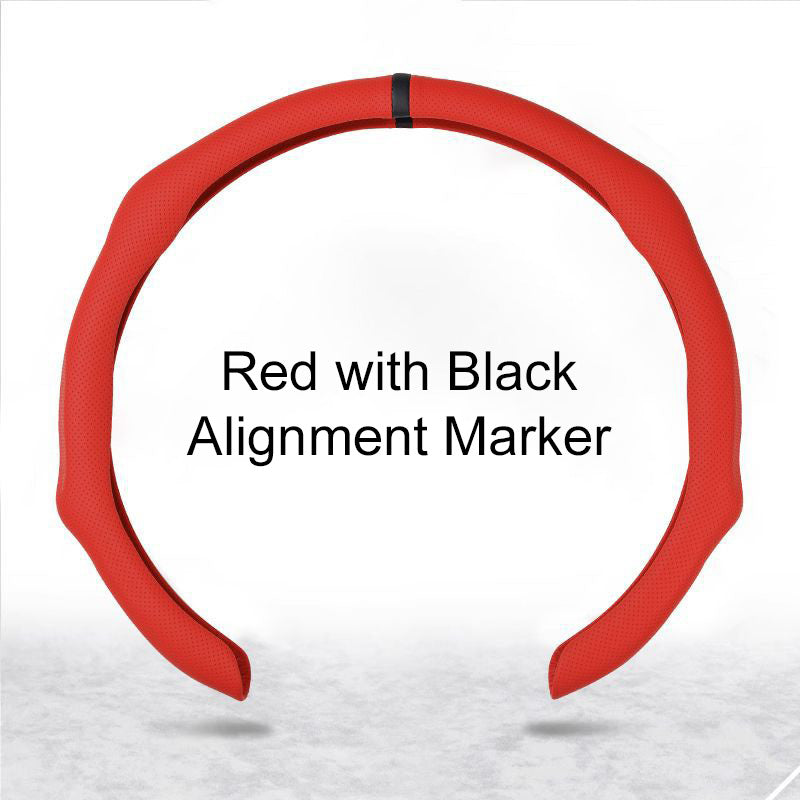 Atmungsaktive, rutschfeste, ultradünne Lenkradabdeckung🚗