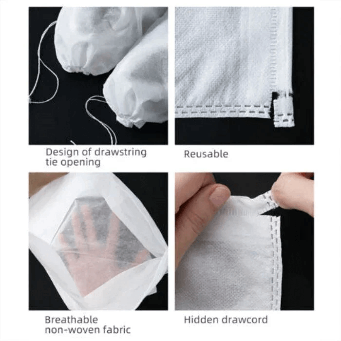 Wiederverwendbare Schuhaufbewahrungsbeutel mit Zugband