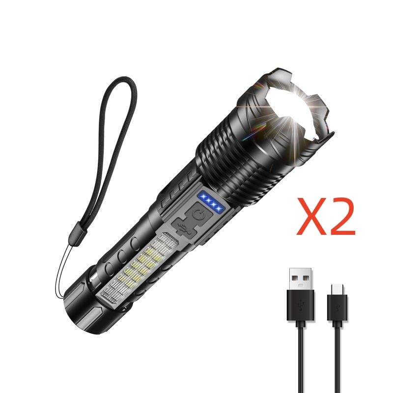 💥 VERKAUF am letzten Tag 49% OFF 💥 Weiße Laser-Taschenlampe der Außenbeleuchtung mit Cob-Warn-Seitenarbeitsleuchte