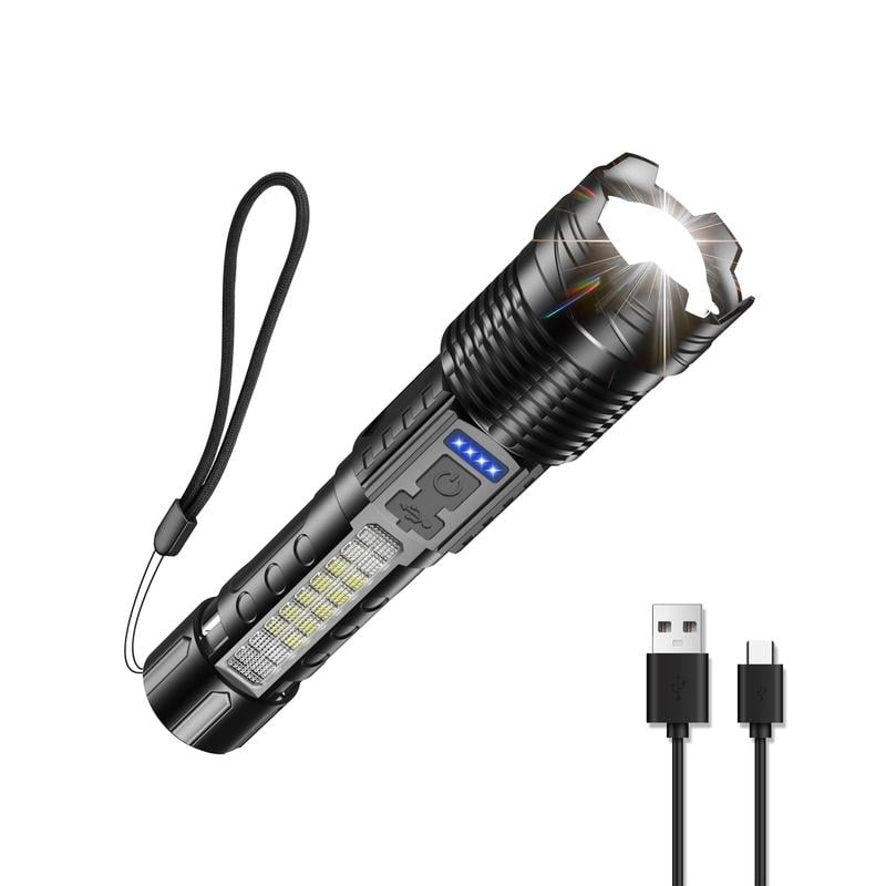 💥 VERKAUF am letzten Tag 49% OFF 💥 Weiße Laser-Taschenlampe der Außenbeleuchtung mit Cob-Warn-Seitenarbeitsleuchte