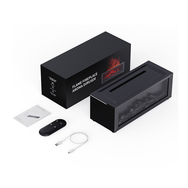 🔥 50 % RABATT 💦 Luftbefeuchter mit Kaminfeuer-Effekt – 7 LED-Farben und Fernbedienung, beruhigende Atmosphäre für Zuhause/Büro 🌙📦