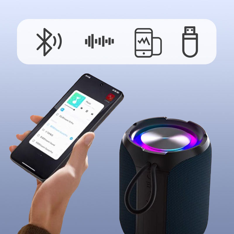 Tragbarer Bluetooth-Lautsprecher mit 40 W Spitzenleistung und RGB-Beleuchtung
