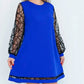 💖👗Patchwork-Kleid mit Rundhalsausschnitt für Damen