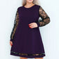 💖👗Patchwork-Kleid mit Rundhalsausschnitt für Damen