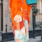 🌸👗Lockeres langes Kleid mit Blumenmuster und halblangen Ärmeln
