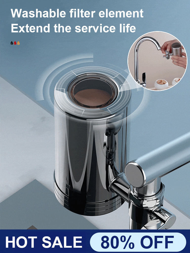 🔥Installationsfreier Edelstahl-Haushaltswasserhahn-Wasserreiniger