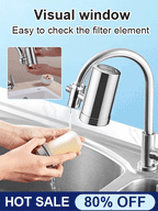 🔥Installationsfreier Edelstahl-Haushaltswasserhahn-Wasserreiniger