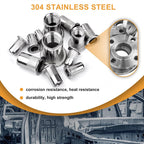 🔧🎁Flachkopf-Gewindemutter Einnietmuttern-Satz