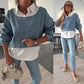 🩵Modisches zweiteiliges Set aus langärmligem Jeansoberteil und Hose für Damen