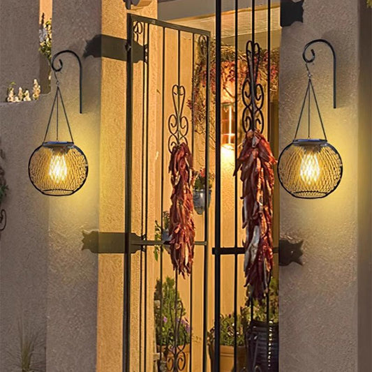 Solar Hängelampe Retro Metall - IP65 Wasserdicht für Garten & Terrasse