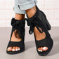 Offene Damen-Schleifen-Sandalen mit klobigem Absatz(👠50 % Rabatt!)