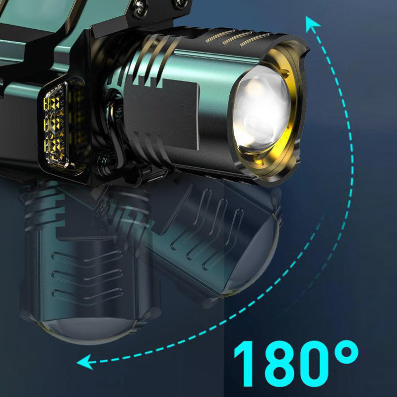 🔥 Nur für kurze Zeit – 50 % Rabatt! 💡Wasserdichte,wiederaufladbare Outdoor-Stirnlampe mit Stirnband