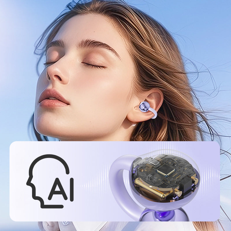 🎧AI-Übersetzung Bluetooth Offene Ohr-Clip-On-Ohrhörer