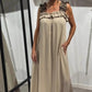 💕Lässiges ärmelloses Damen-Maxikleid mit Taschen