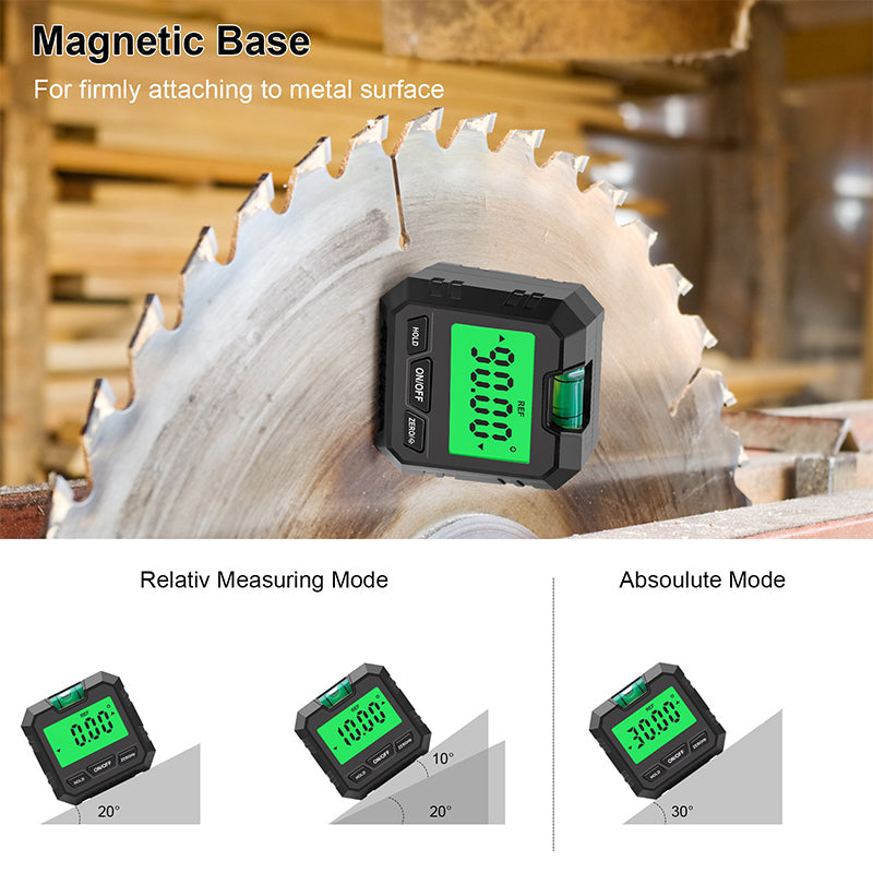 3-In-1 Digital Inclinometer Angle Finder Gauge