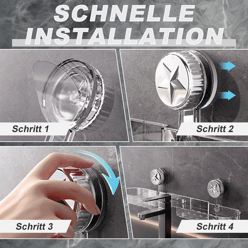 Mehrzweck-Organizer mit Saugnäpfen zur Wandmontage ohne Bohren