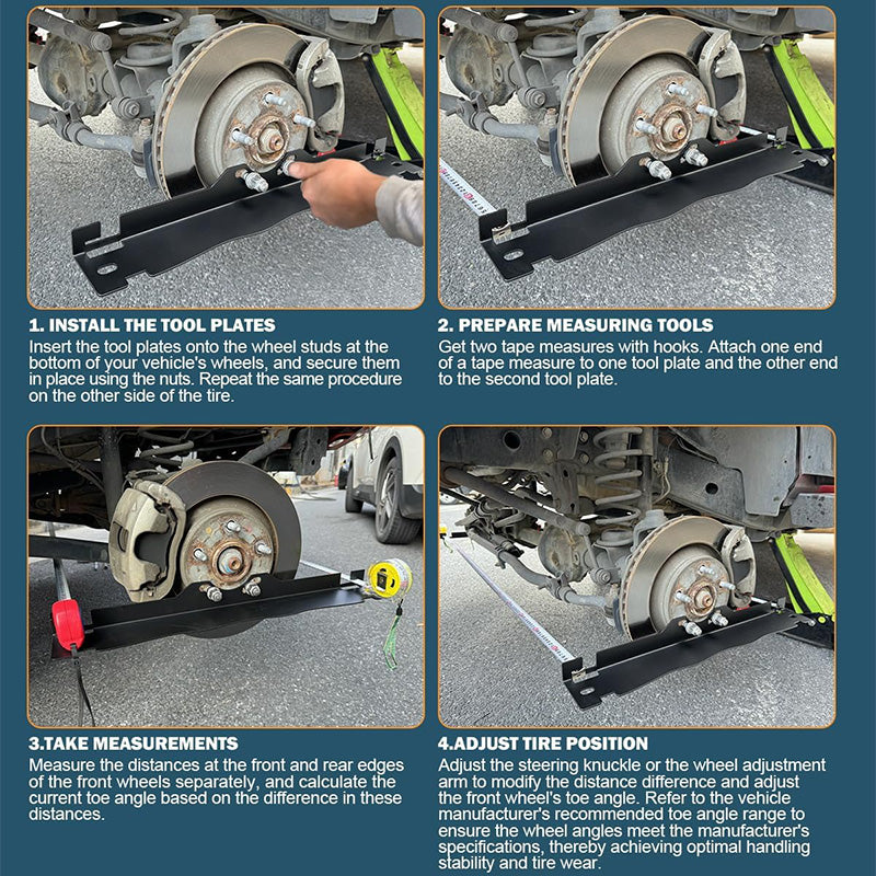 🔥Sonderangebot 50% RABATT🔥Edelstahl Achsmessgerät Platte