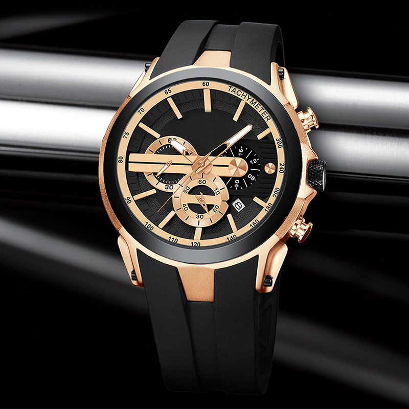 🔥Sportuhr im Stil mit Leuchtanzeige, Silikonarmband und wasserdichtem Design