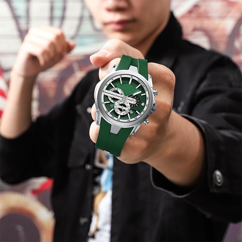 🔥Sportuhr im Stil mit Leuchtanzeige, Silikonarmband und wasserdichtem Design