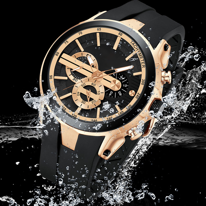 🔥Sportuhr im Stil mit Leuchtanzeige, Silikonarmband und wasserdichtem Design