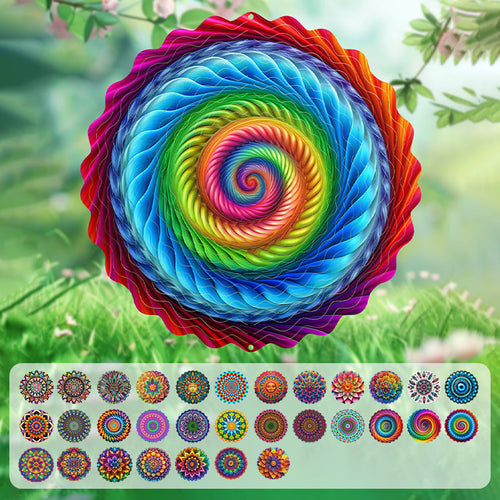 (🎁2025 Heißer Verkauf🎁) 3D-Windspiel Mandala in bunten Farben