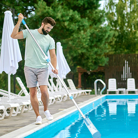 🏊3-in-1-Multifunktion-Pool-Reinigungsartefakt - Staubsaugbürste-Absaugung mit einem Klick fertig! Für Pool/Fischbecken/Badewanne Komplettes Zubehör